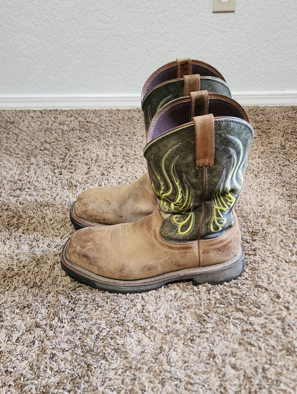 Ariat Workhog Men Mesteno Composite Toe Boots Size 10D Work Shoe